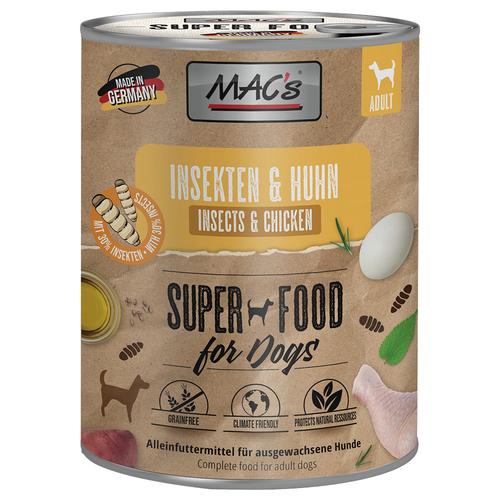 24x750g MAC's Nassfutter für Hunde mit Insekten Huhn & Insekten