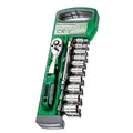 Set di chiavi a cricchetto da 12 pezzi da 72 denti Set di chiavi a cricchetto da 1/4 "-3/8" -1/2