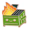 Dumpster fire badge esilarante promemoria regalo divertente per colleghi