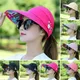Damen Damen Sommer breite Krempe faltbare Sonnenhut Anti-UV-Strand Visier Kappen Hüte