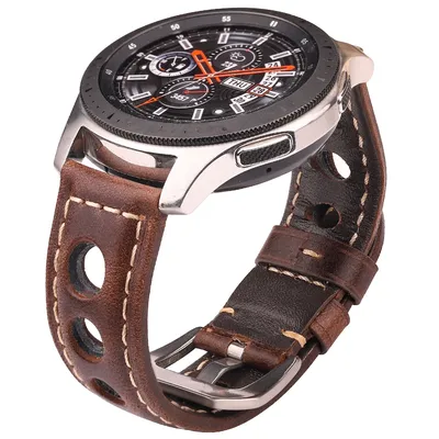 Vintage Rindsleder Echtleder Uhrenarmband 20mm 22mm 24mm Mode Dornschließe Band Unisex Armband Image