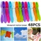 48 pièces pinces à linge pinces à linge en plastique souple pour ligne de lavage forte poignée pinces à linge pinces à linge à linge à la maison coupe-vent