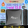 LEMFO-Boîtier TV X88 MINI 13 Android 13 8K bande pour touristes sortie vidéo Wifi 4K 4 Go 64