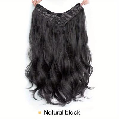 20 Inch Long Curly Hair Extensions With Invisible Wire Natural Looking Synthetic Hairpieces For Women Girls Hair Clips Hair Accessories