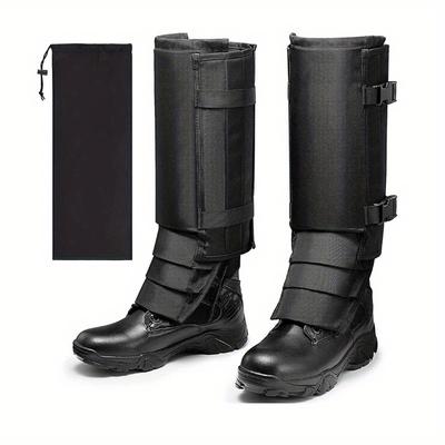 1pair Snake-proof Gaiters: Waterproof Protection For Hunting, Hiking, Climbing & Fishing - Includes Carry Bag!