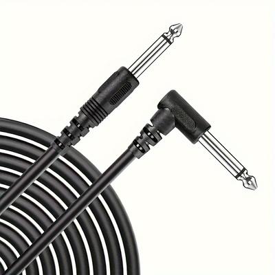 Guitar Instrument Cable 10ft, 20ft Right Angle 1/4-inch Ts To Straight 1/4-inch Ts 6.35mm Guitar Cord, 3m/6m For Guitar Bass Keyboard Effector Microphone Mixer Eid Al-adha Mubarak