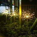guirlande solaire extérieure 1x 2x feux d'artifice ip65 120 leds lumière de Noël fée pour la maison jardin jardin de rue pelouse décoration colorée éclairage de noël nouvel an lampe de fête