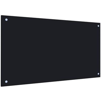 Küchenrückwand Schwarz 90x50 cm Hartglas Vidaxl Image