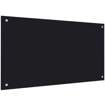 Küchenrückwand Schwarz 90x50 cm Hartglas vidaXL107027