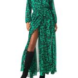 MISA Los Angeles Jocasta Dress - Emerald Abstract - Green