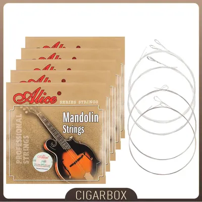 1/5 Packs Alice Silver-Plated Coated Copper Mandolin Strings Long lasting Stainless Steel Core