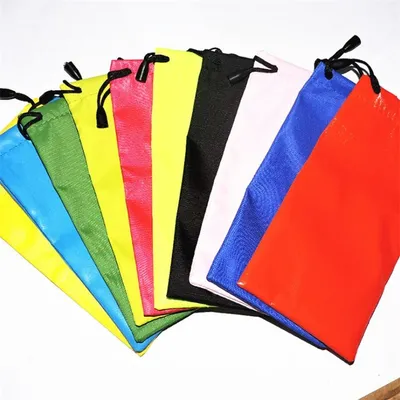GSBJXZ 100 pcs/lot Glasses Case Soft Waterproof Plaid Cloth Wholesale Sunglasses Bag Glasses Watch