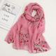 Women's Scarf Cherry Blossom Print Lightweight Soft Pink Floral Breathable Casual Office Evening One Size Fits All Spring Autumn Accessories