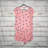 Disney Intimates & Sleepwear | Disney Pajama Top And Shorts Pink Mickey Mouse Set Size Xl | Color: Pink | Size: Xl