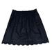 J. Crew Skirts | J. Crew Womens 8 Linen Blend Black Scalloped Hem Mini Skirt Elastic Waist Nwt | Color: Black | Size: 8