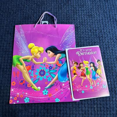 Disney Other | Disney Fairygift Bag & Card | Color: Purple | Size: Osg