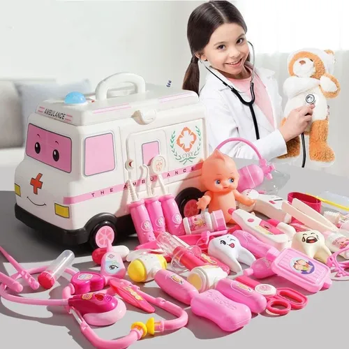 Arzt Spielzeug für Kinder pädagogisches Set Kinder tun so als würden sie Kit-Spiele für Mädchen
