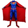 Superhelden Bodysuit Film Superman Cosplay blauen Anzug Overall Superman Kostüm Superheld Cape