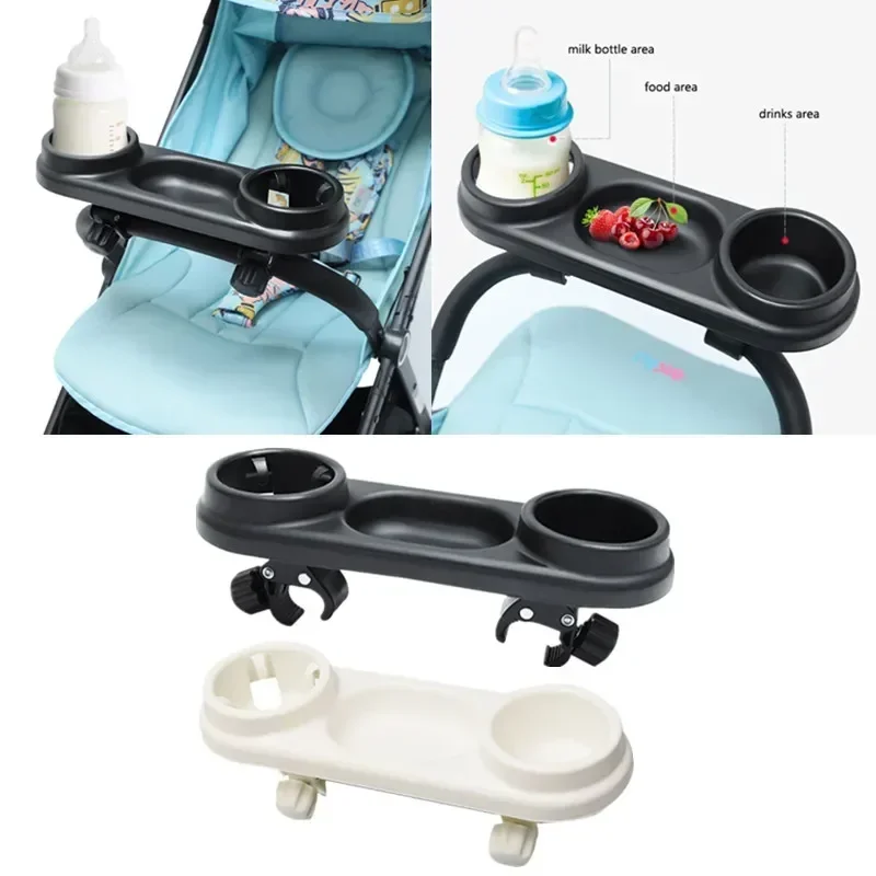 Baby Kinderwagen Esstisch Tablett Universal Kinder Kinderwagen Selbst-fütterung Abendessen Snack Tablett mit Tasse Halter Kinderwagen Zubehör Platte Image