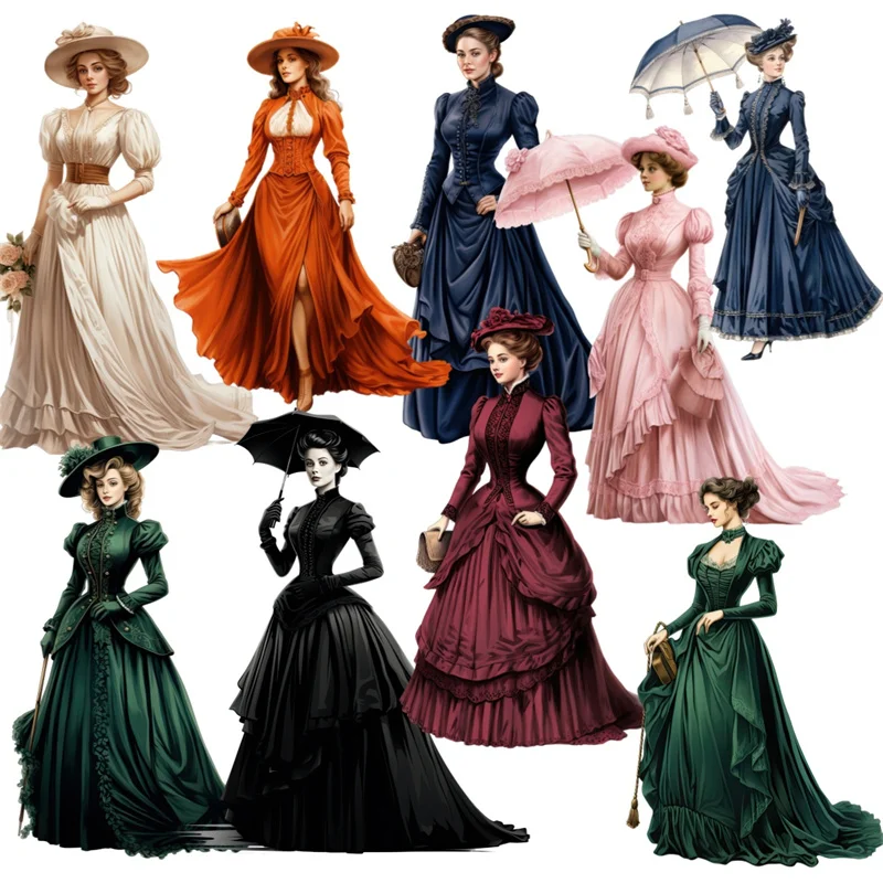Süße viktorianische Periode Kleid Damen Aufkleber selbstgemachte Mode Mädchen Scrapbooking/dekorativ/DIY Handwerk Fotoalbum Image