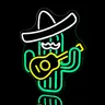 Kaktus Leucht reklame Cowboyhut Leucht reklamen grüne Gitarre führte Leucht reklamen für Wand