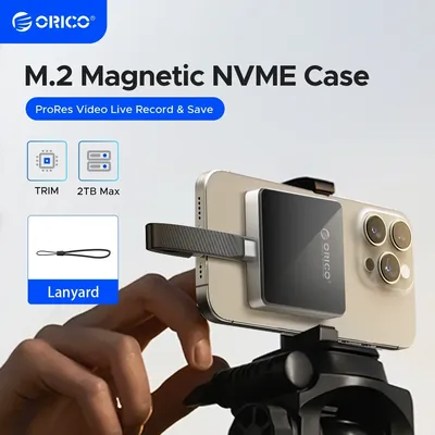 ORICO Magnetisches 2230 M.2 NVMe SSD-Gehäuse 10 Gbit/s M.2 auf USB Typ C externer Adapter für iPhone 15 Pro Max ProRes MacBook