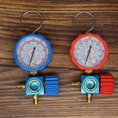 TEMU Manifold Gauge Set A/c Air Condition Manifold Gauge Low Pressure Refrigeration Tool With Sight Glass For R22/r410a/r134a/r404a