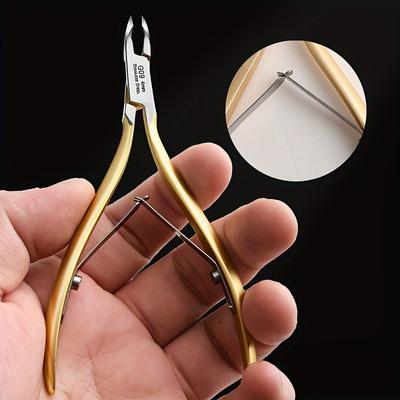 TEMU Stainless Steel Precision Cuticle - Hypoallergenic Manicure & Pedicure Tool For Dead Skin Removal, Ideal For Fingernails & Toenails Image