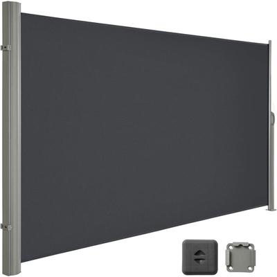 Hoobro - Seitenmarkise, Rahmen aus Vollaluminium, 180 x 450 cm, ausziehbar Markise, Sichtschutz, Image