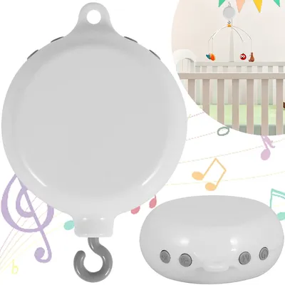 Baby Mobile Music Box Crib Mobile Musical Box with 3 Modes Baby Bedding Rotating Musical Box Battery