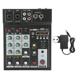Portable 4 Channel BT Mixing Console Digital Audio Mixer Builtin Reverb Effect 100240V(EU )