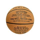ZiSUGP To My Son From Dad Mom Basketball Ball Gift for Your Anniversary Birthday Wedding Holiday Graduation Gift Christmas School College Graduation Gift