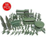 56pcs/Set Military Model Playset Toy Soldier Army Men C2K3 Figures Hot L4N5 Y5S5