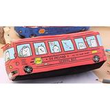 Pouch with Zipper for Kids students Kids Cats School Bus pencil case bag office stationery bag FreeShipping Womens Pencil
