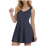 Women s Summer Solid Color Beach Vacation Sports With Integrated Shorts Suitable For Tennis. plus Size Casual Dresses Dresses Women Summer Summer Floral Dress for Women Travel Dress Maternity Dress