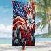 American Flag Extra Long Beach Towels - 4th of july Travel Beach Towels Fast Drying Lightweight - independence day Girls Bath Towels - Teacher Beach Gift for Swimming Camping Holiday Size 3 #8