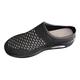 BUKKNYE Air Cushion Slip-On Walking Shoes for Women - Orthopedic Diabetic Walking Shoes,Ladies Breathable Knit Mule Sneakers with Arch Support Comfy Slippers for Indoor Outdoor Black