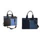 ARVALOLET Women's Retro Large Capacity Shoulder Bag Denim Handbag Adjustable Strap Casual Handbag, Black and dark blue, 17.5 * 15 * 6.5cm