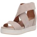 Dr. Scholl's Shoes Women's Sheena Platform Wedge Sandal, Beige, 4.5 UK