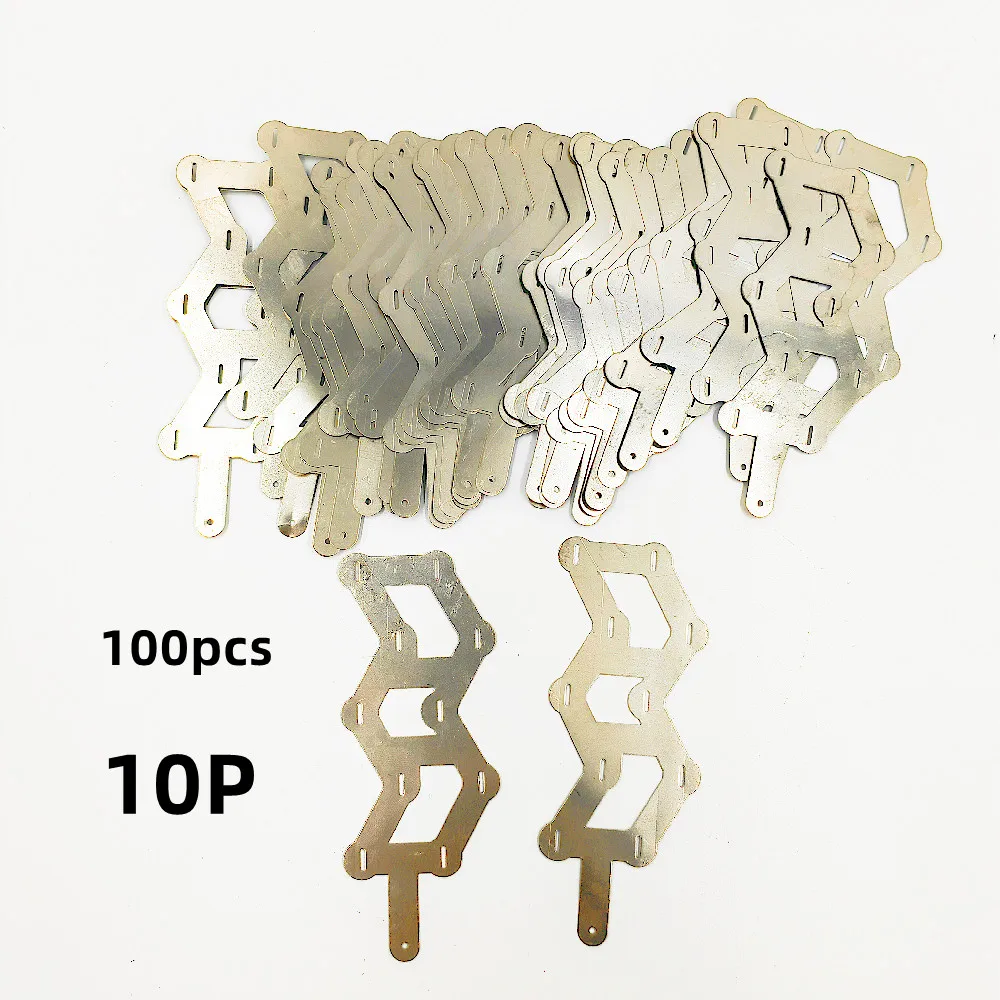 100 Stück W-Typ vernickelter 18650-Akku-Nickellasche 10P oder 5P W-förmiger Nickelgürtel 18650 zylindrischer Punktschweißgerät-Nickelgürtel Image