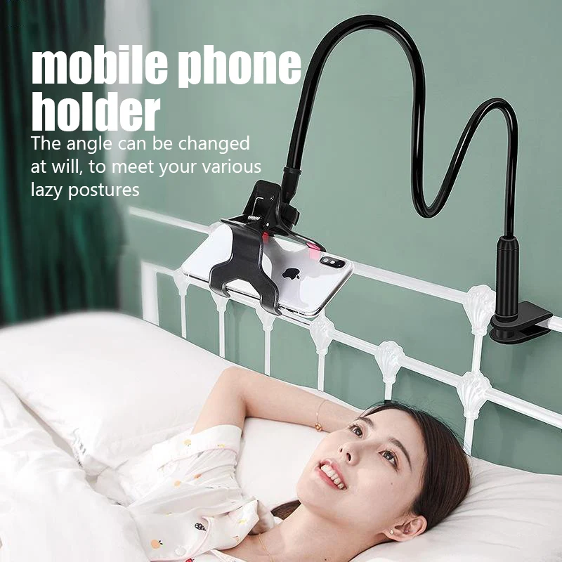Support de téléphone portable flexible universel, support paresseux réglable, clip de téléphone portable, lit à la maison, support de bureau, support de smartphone rapide