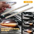 2PCS Specchietto retrovisore per auto Indicatore di direzione flessibile LED che scorre Luce di striscia 12V Ambra Bianco Indicatore di direzione DRL Lampada di guida dinamica