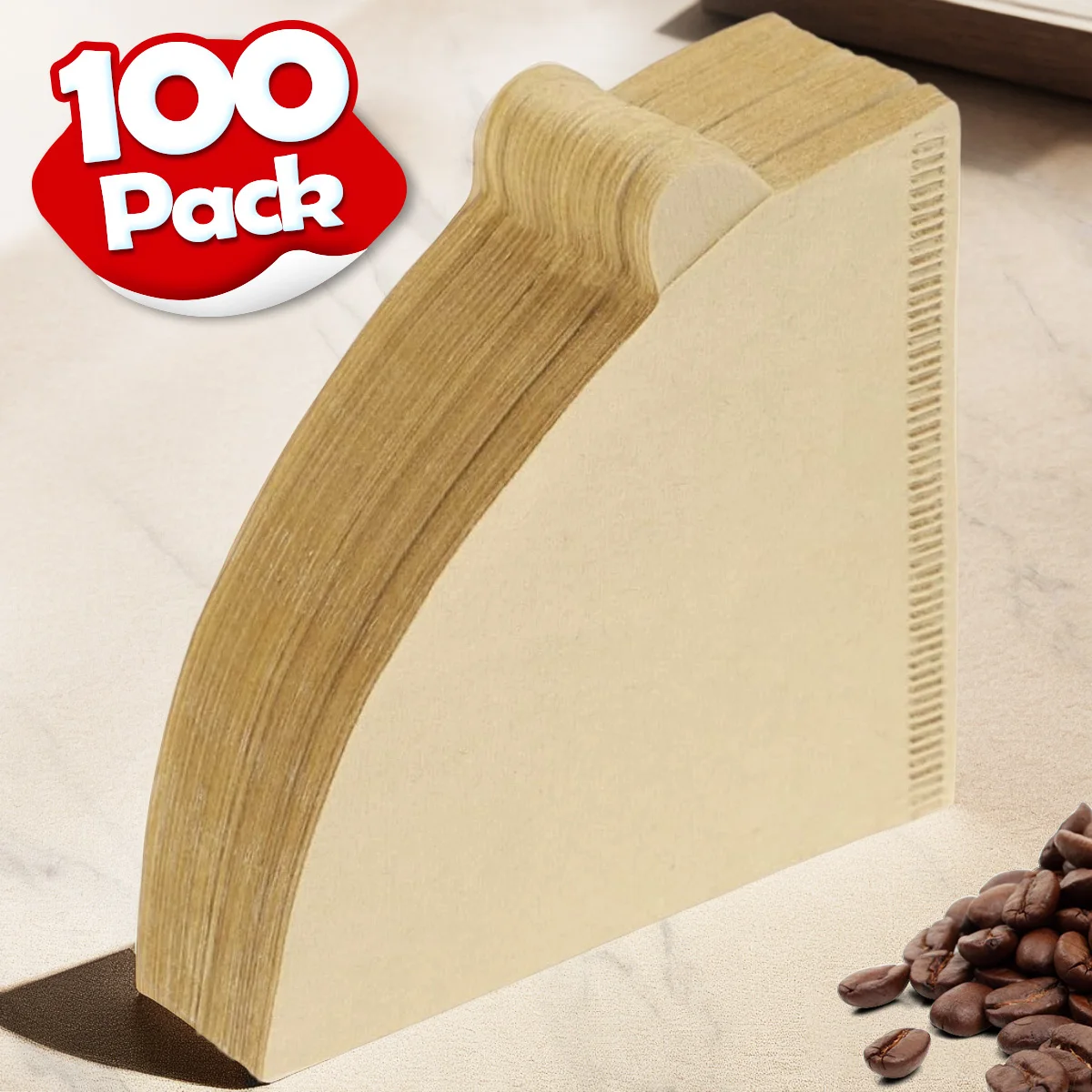 Kaffeefilter, 01 und 02 Kegelfilter, Einwegfilter aus natürlichem Papier, zum Übergießen und Tropfkaffeemaschine Image