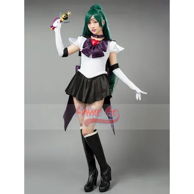 Anime Sailor Super S Film Sailor Pluto Setsuna Meioh Trista Cosplay Kostüm für Frauen mp 001410 Image