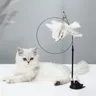 Giocattolo interattivo per gatti Handfree Cat Stick Toy Furry Feather Teaser Wand con campana