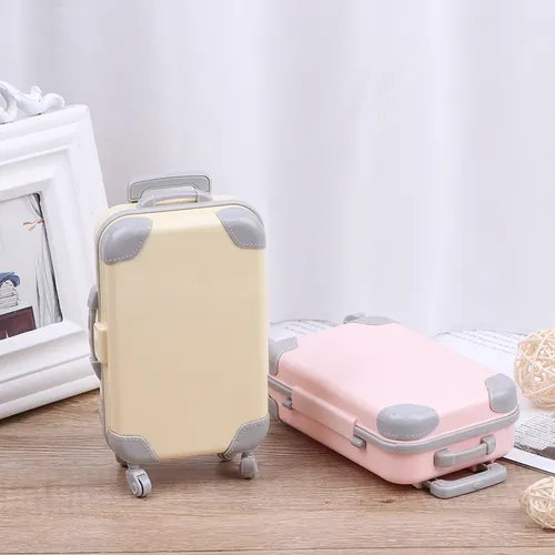 Puppen zubehör Kunststoff Reisezug Mini Kunststoff Koffer Gepäck