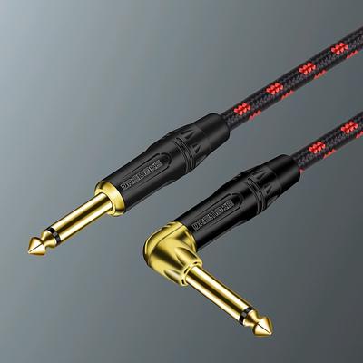 Jack 6.35 Mm Mono Cable Golden Plated Guitar Cable...