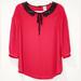 Disney Tops | Disney X Lc Lauren Conrad Snow White Red Lace Fairy Tale Blouse Top Colab | Color: Red | Size: M
