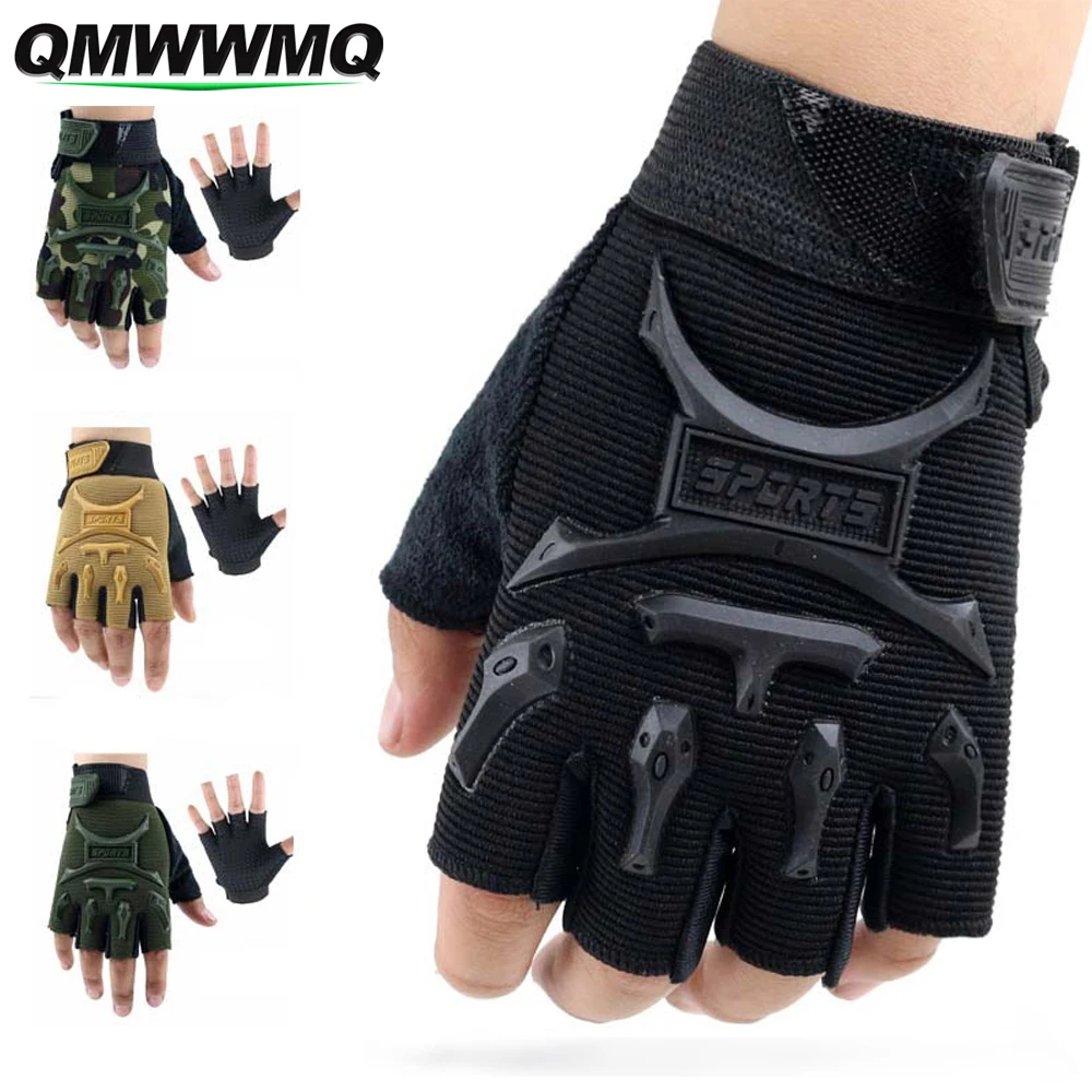 Gants de sport demi-doigts pour enfants, gants de cyclisme pour garçons et filles, gants de pêche pour enfants, sports de plein air, 1 paire