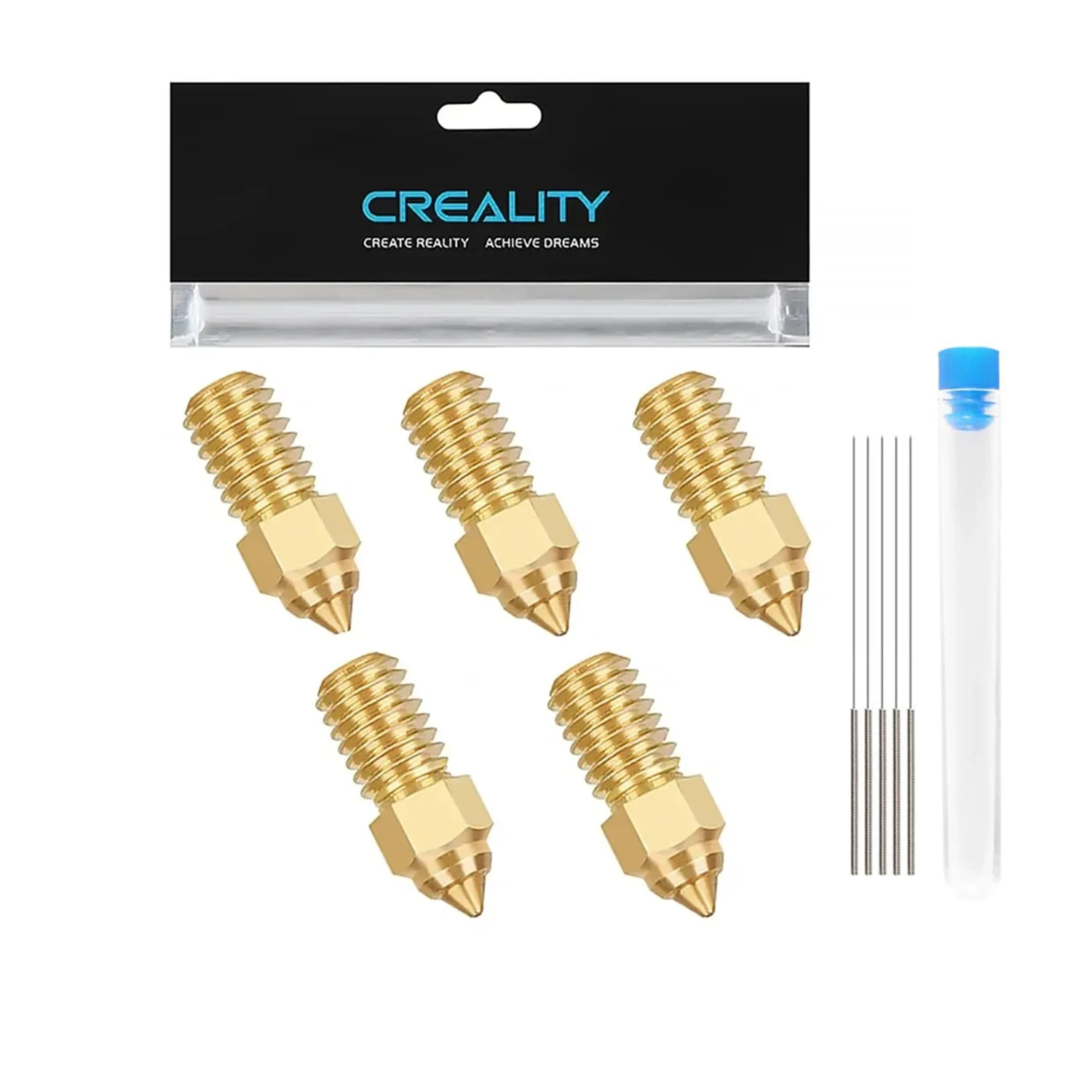 Creality Ender 3 V3 SE Ugelli 5PCS 0.2/0.4/0.6/0.8/1.0 Kit ugelli M6 per Ender 3 V3 SE, Ender 5 S1, Ender 7, Spider 1.0 Hotend